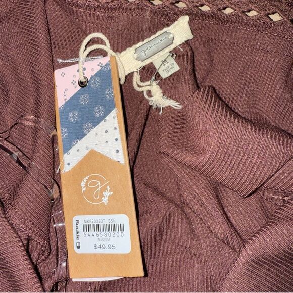 Gimmicks BKE Buckle Crochet Lace Up Tank Top NWT - Picture 8 of 8